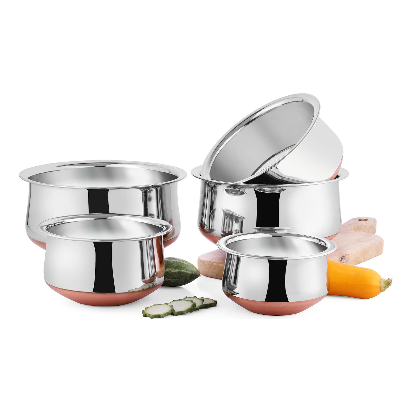 Copper-base stainless-steel topes from the Rajlaxmi range
